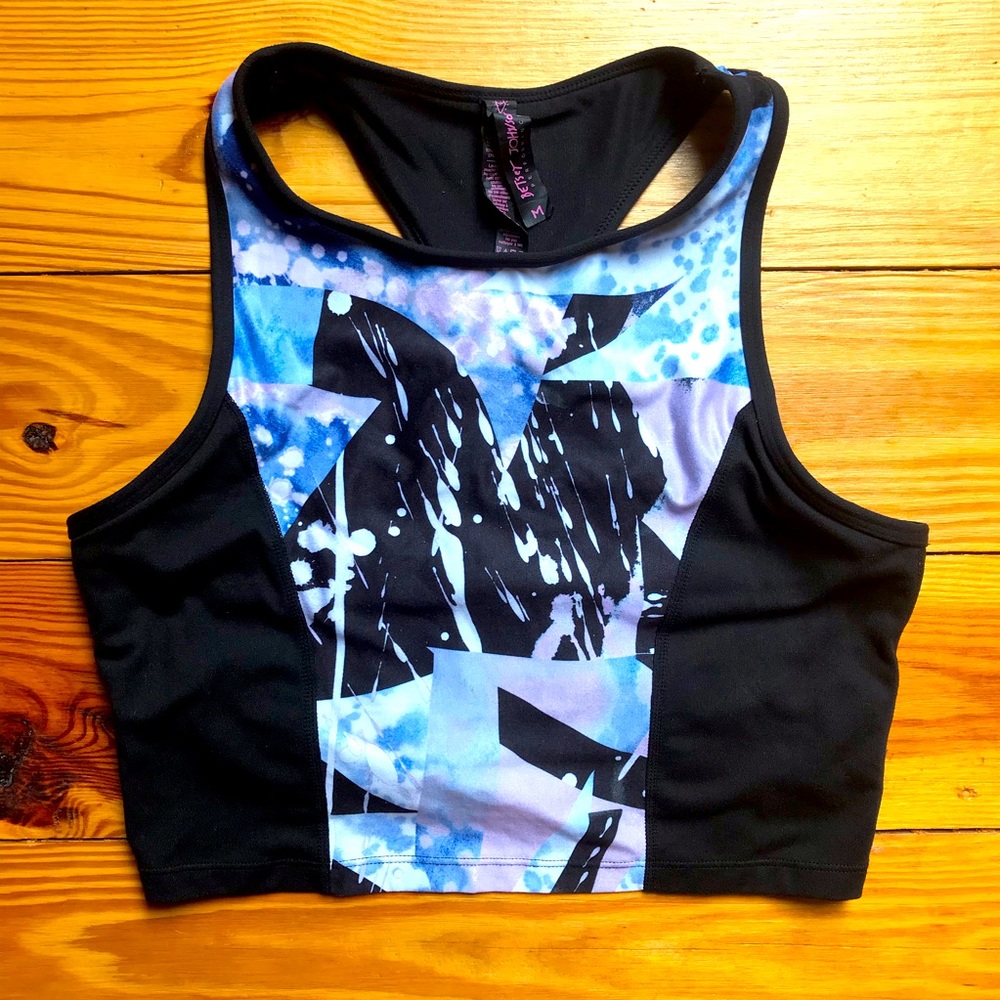 Betsey Johnson Performance Black Sports Bra EUC M